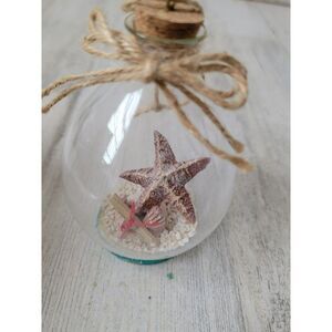 Starfish Message bottle Glitter ornament Xmas decor